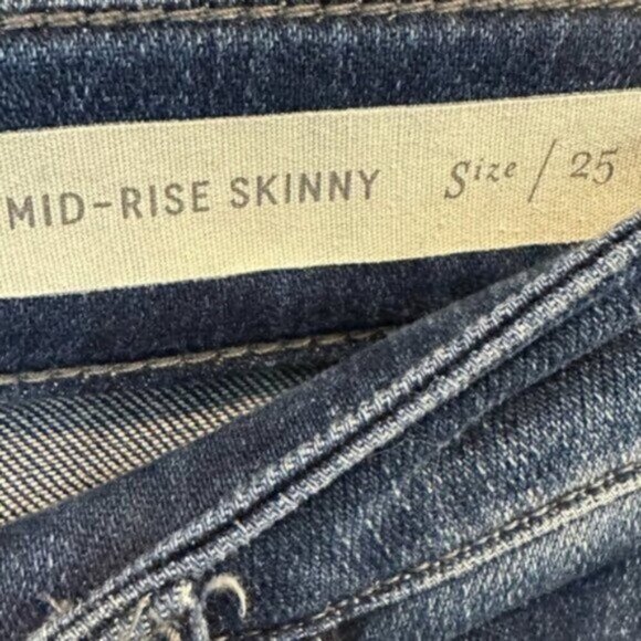 Pilcro and The Letterpress | Women's Mid-Rise Skinny Jeans Size 25 - Picture 8 of 10